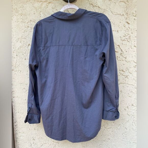 NWT Universal Threads size small blue long sleeve button up cotton blend - Picture 5 of 6